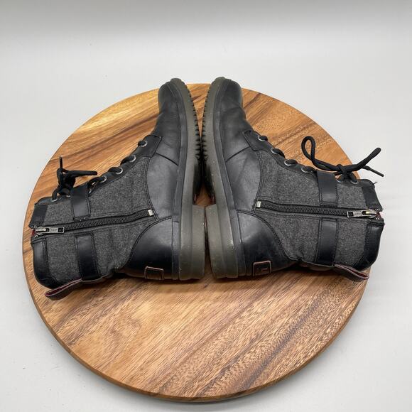 Ugg Kesey Boots Womens Size 8 Black Leather Waterproof Wool-Blend Casual Comfort - Picture 6 of 8